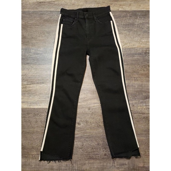 MOTHER Denim Insider Crop Step Fray Guilty Racer Sz 25 Celebrity Worn (a - Picture 6 of 9